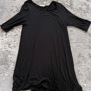 Black scoop neck dress
